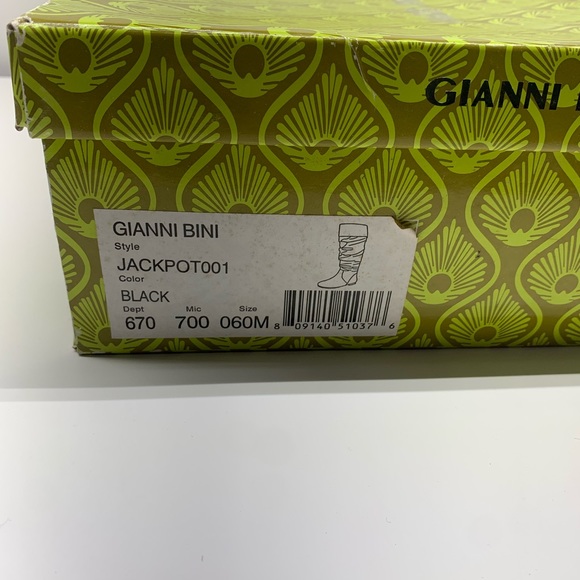 Gianni Bini Jackpot Black Leather Slouchy Boots - Picture 9 of 9